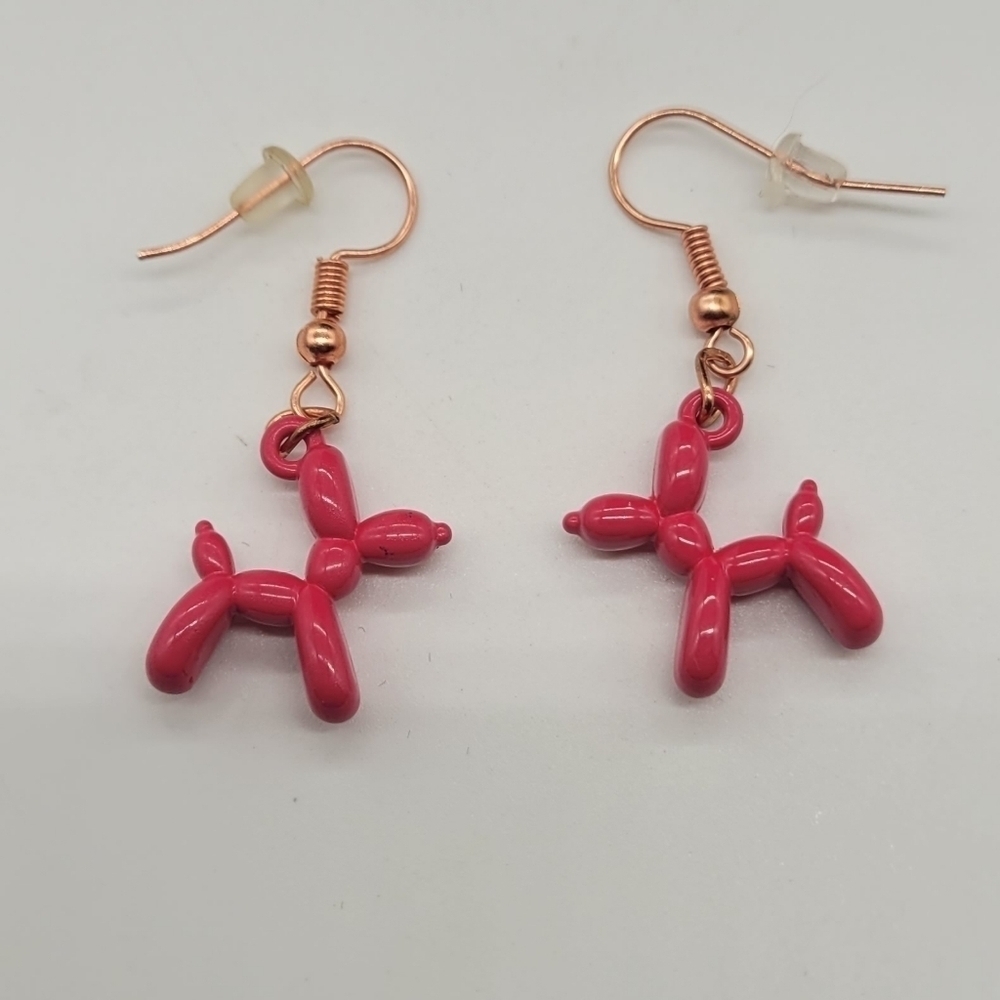 Enamel Cartoon Balloon Dog Earrings​​​